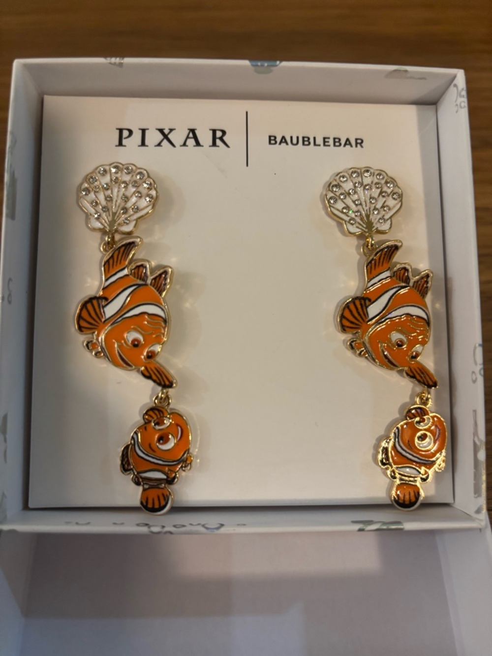 BaubleBar Disney Pixar Finding Nemo earrings featuring Marlin and Nemo NEW - Picture 7 of 7